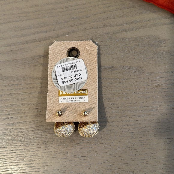 The Petra Pavé Large Drop Earrings- Gold - Picture 5 of 6